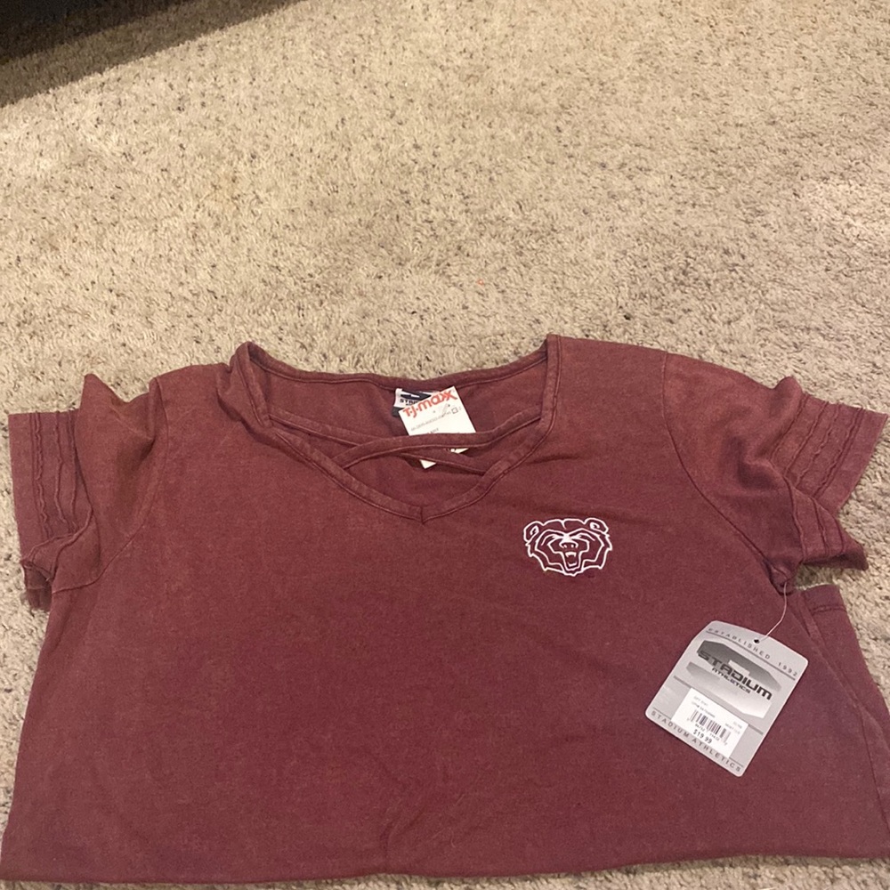 NWT Missouri State Bears Cross Front Tee
